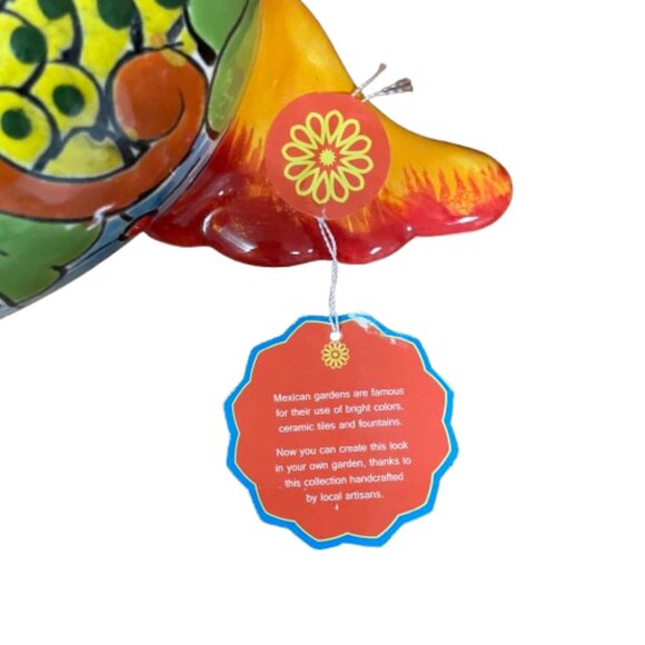 NWT Talavera Ceramic Clay Flying Heart With Wings Colorful Hand Crafted Mexico - Picture 6 of 16